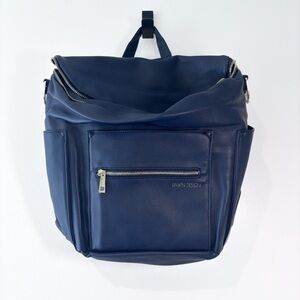 Fawn DesignThe Original Diaper Baby Travel Bag in Navy Faux Leather